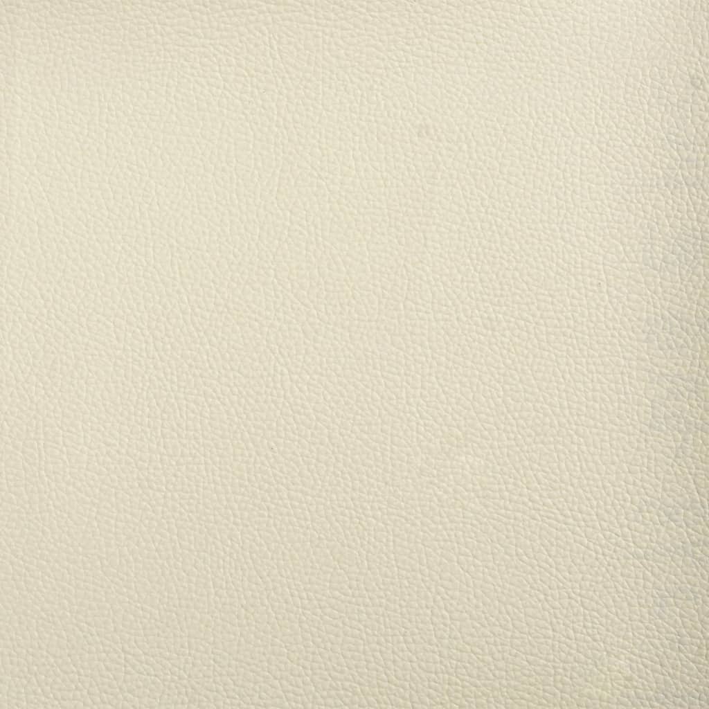 Relaxsessel mit Fußteil Creme Kunstleder