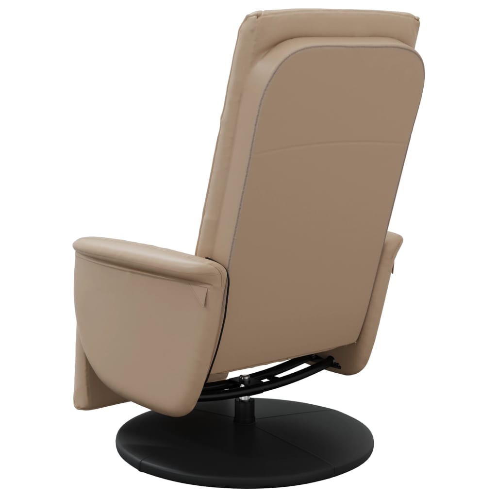 Massagesessel mit Fußteil Cappuccino-Braun Kunstleder