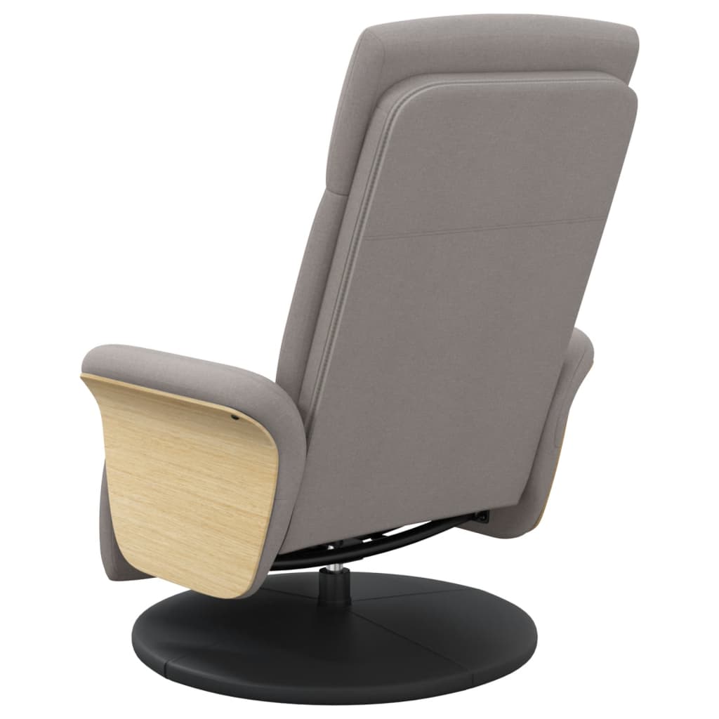 Relaxsessel mit Fußteil Taupe Stoff
