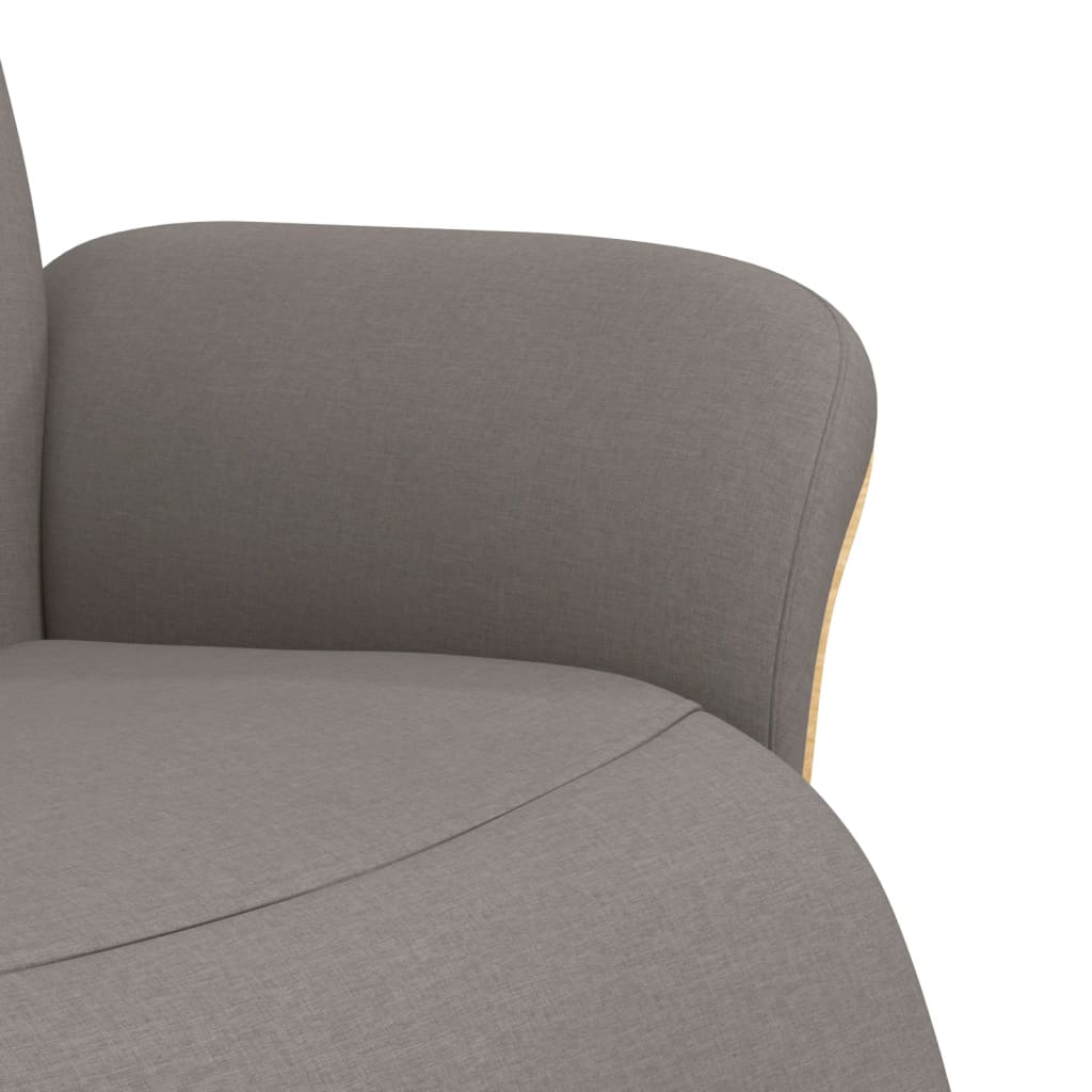 Relaxsessel mit Fußteil Taupe Stoff
