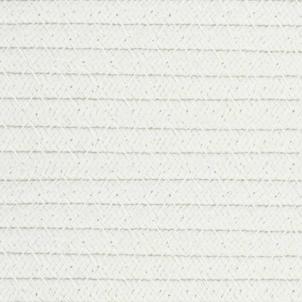 Wäschekorb Braun und Weiß Ø55x36 cm Baumwolle