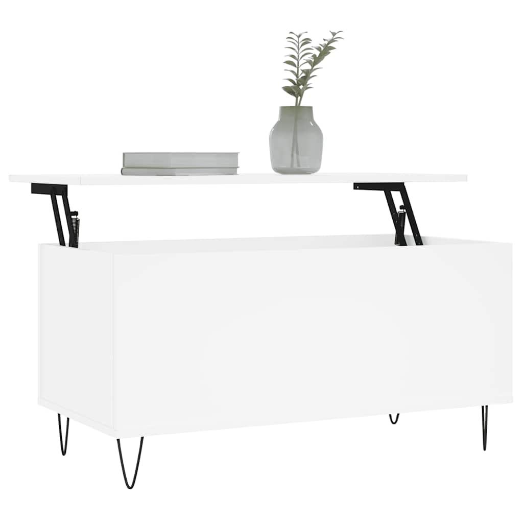 Couchtisch Weiß 90x44,5x45 cm Holzwerkstoff