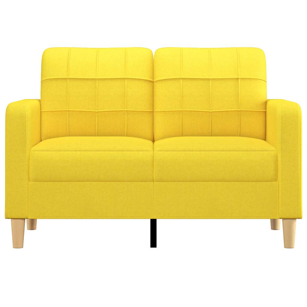 2-Sitzer-Sofa Hellgelb 120 cm Stoff