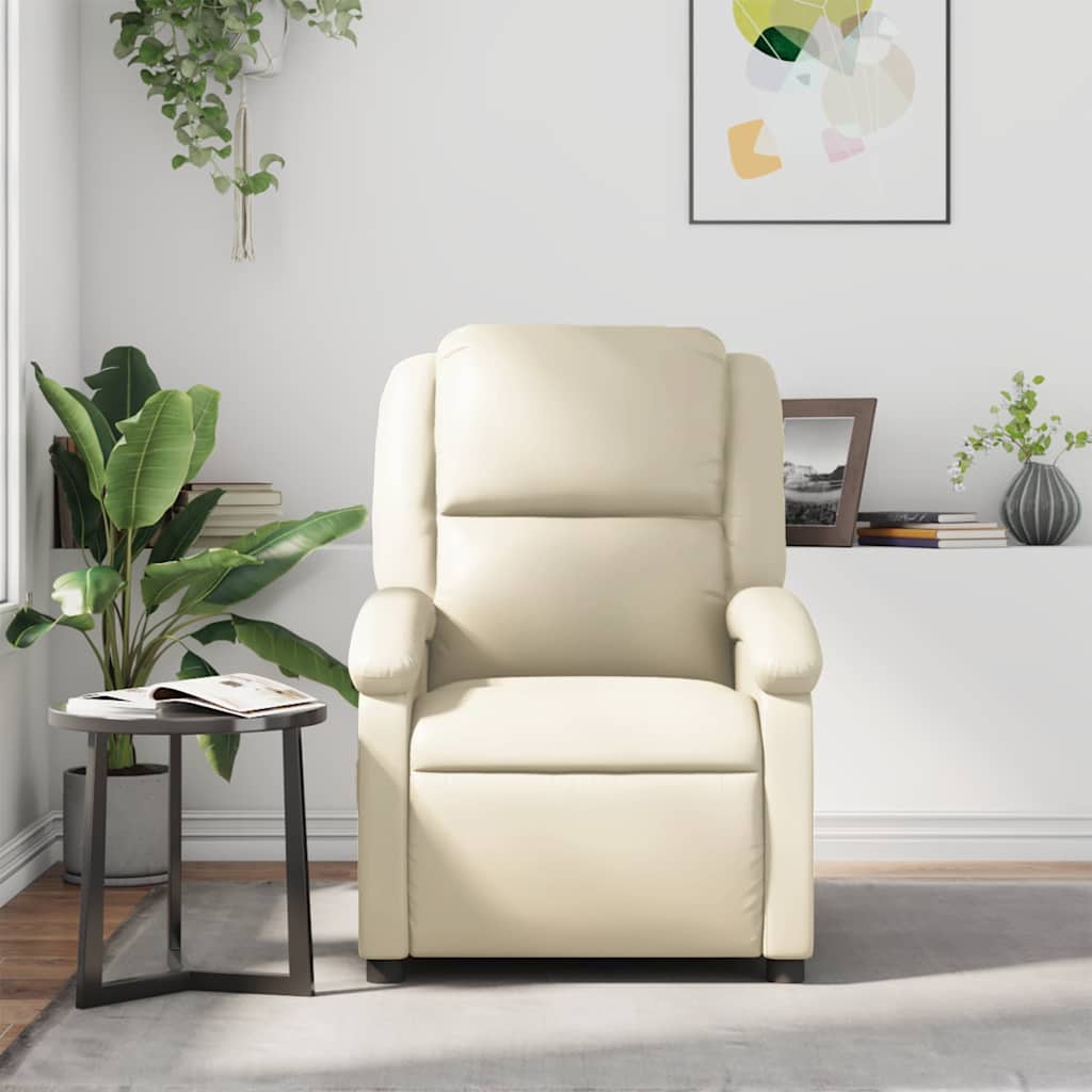 Relaxsessel Creme Kunstleder