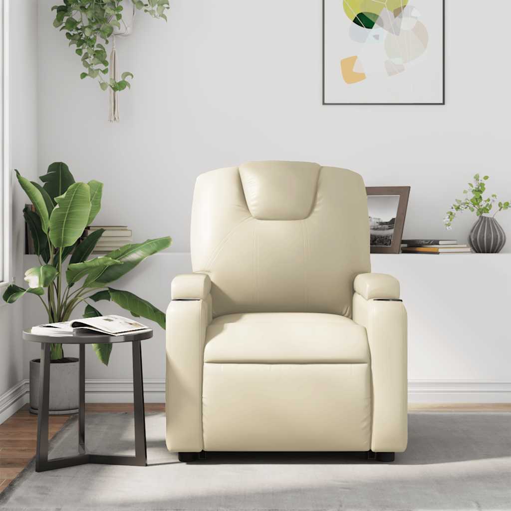 Relaxsessel Creme Kunstleder
