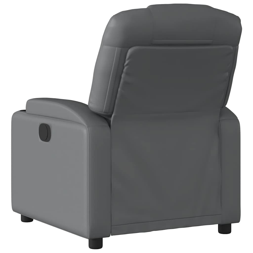 Relaxsessel Grau Kunstleder