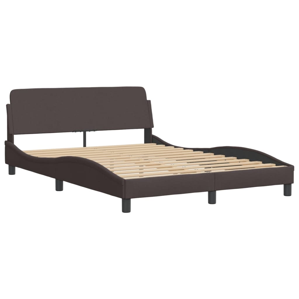 Bettgestell "Dover" Dunkelbraun 140x200 cm Stoff