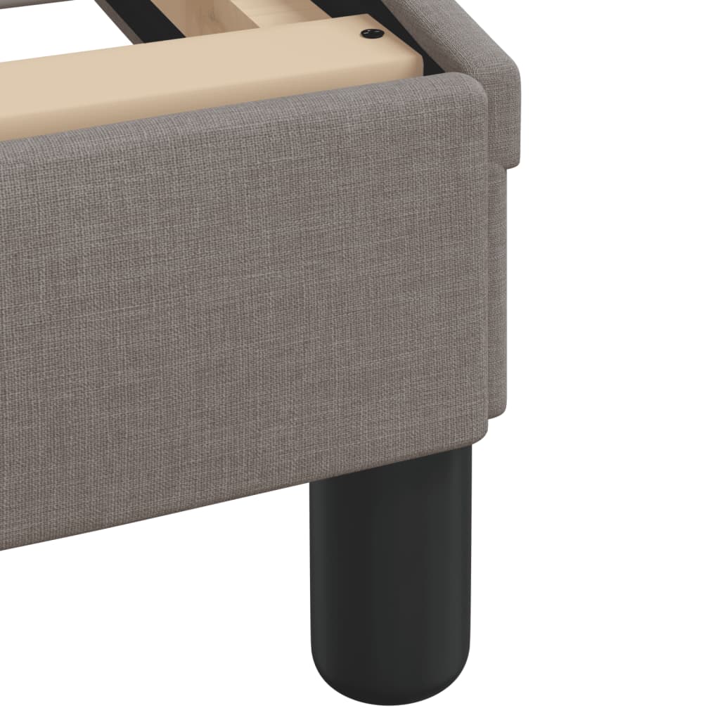 Bettgestell "Dover" Taupe 140x200 cm Stoff
