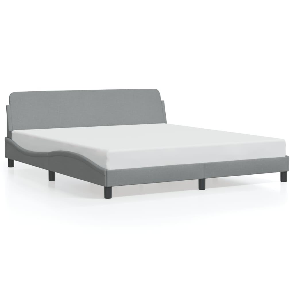 Bettgestell "Dover" Hellgrau 180x200 cm Stoff