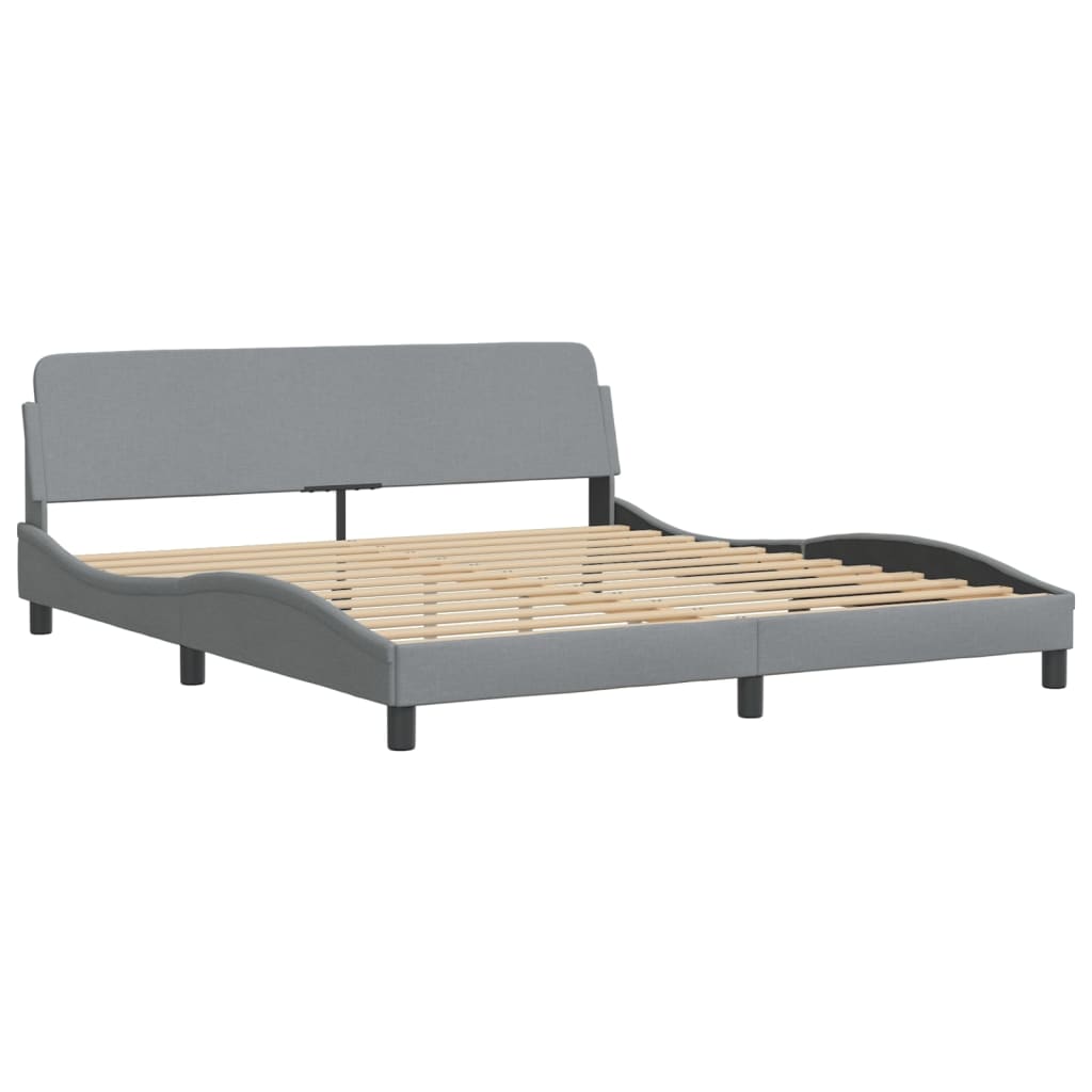 Bettgestell "Dover" Hellgrau 180x200 cm Stoff