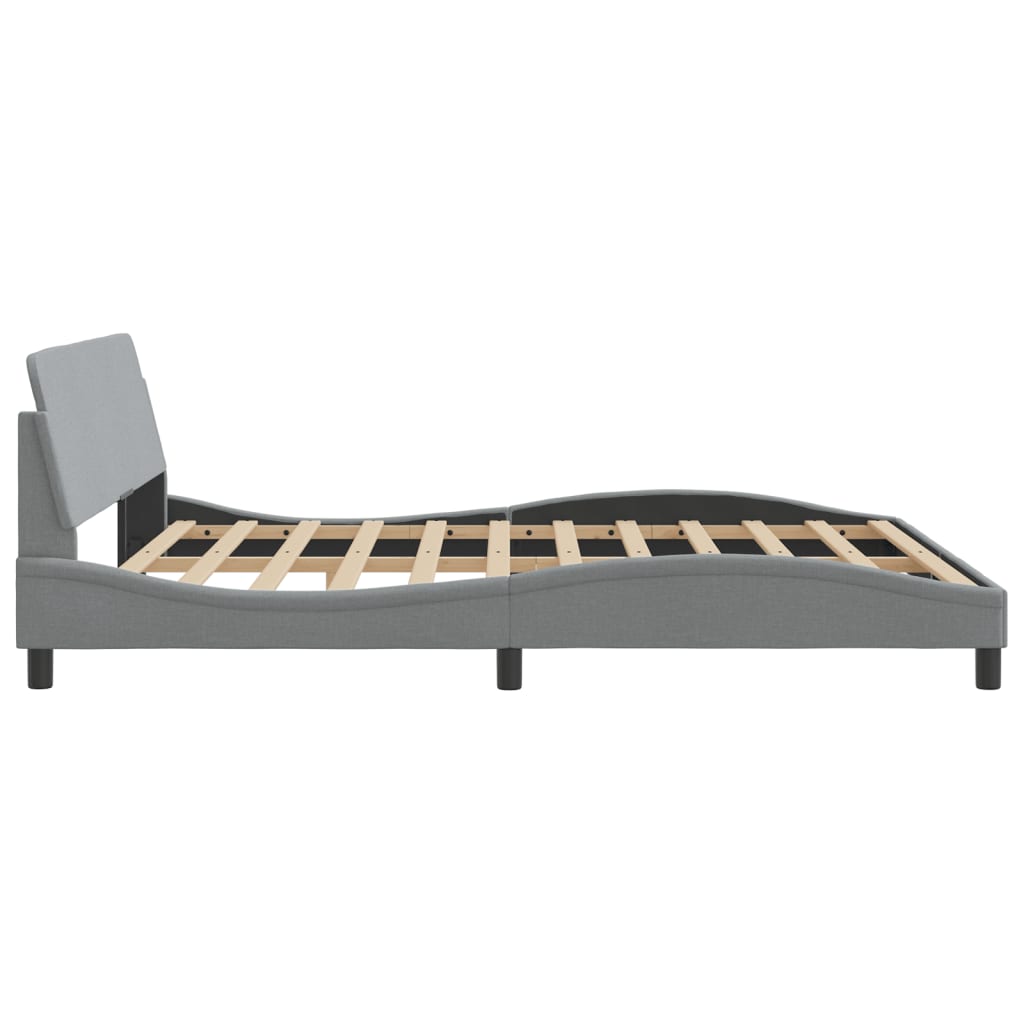 Bettgestell "Dover" Hellgrau 180x200 cm Stoff
