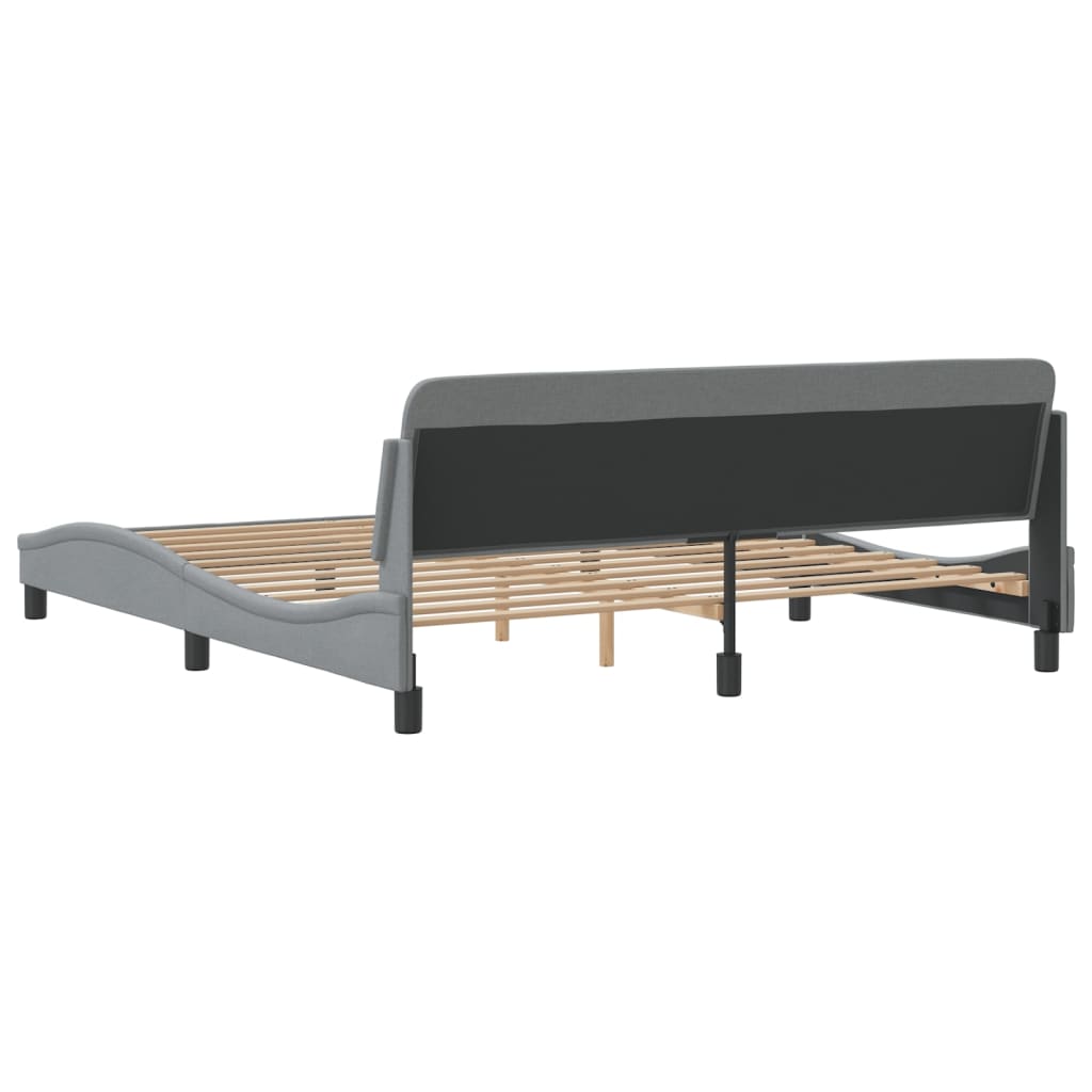 Bettgestell "Dover" Hellgrau 180x200 cm Stoff