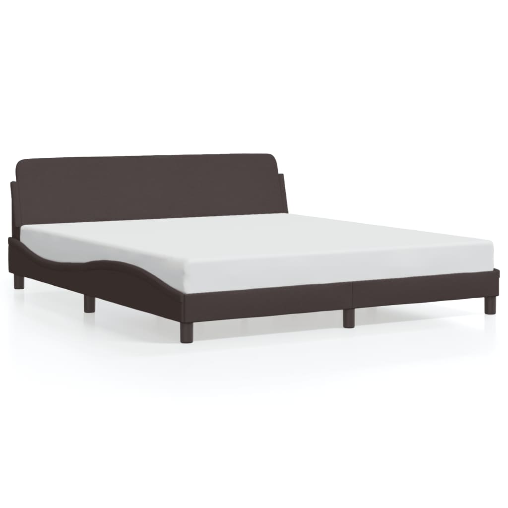 Bettgestell "Dover" Dunkelbraun 180x200 cm Stoff