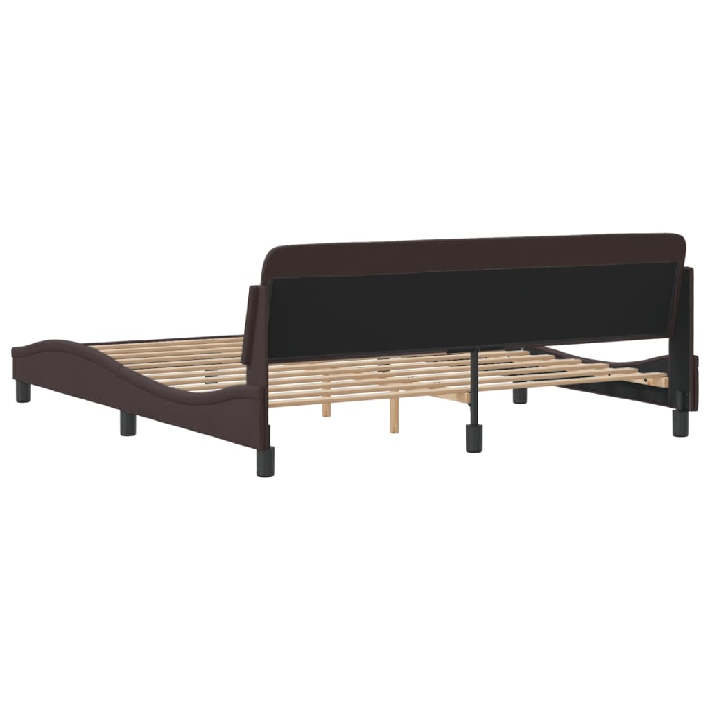 Bettgestell "Dover" Dunkelbraun 180x200 cm Stoff