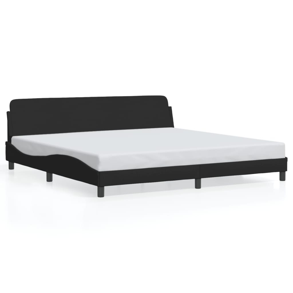 Bettgestell "Dover" Schwarz 200x200 cm Stoff