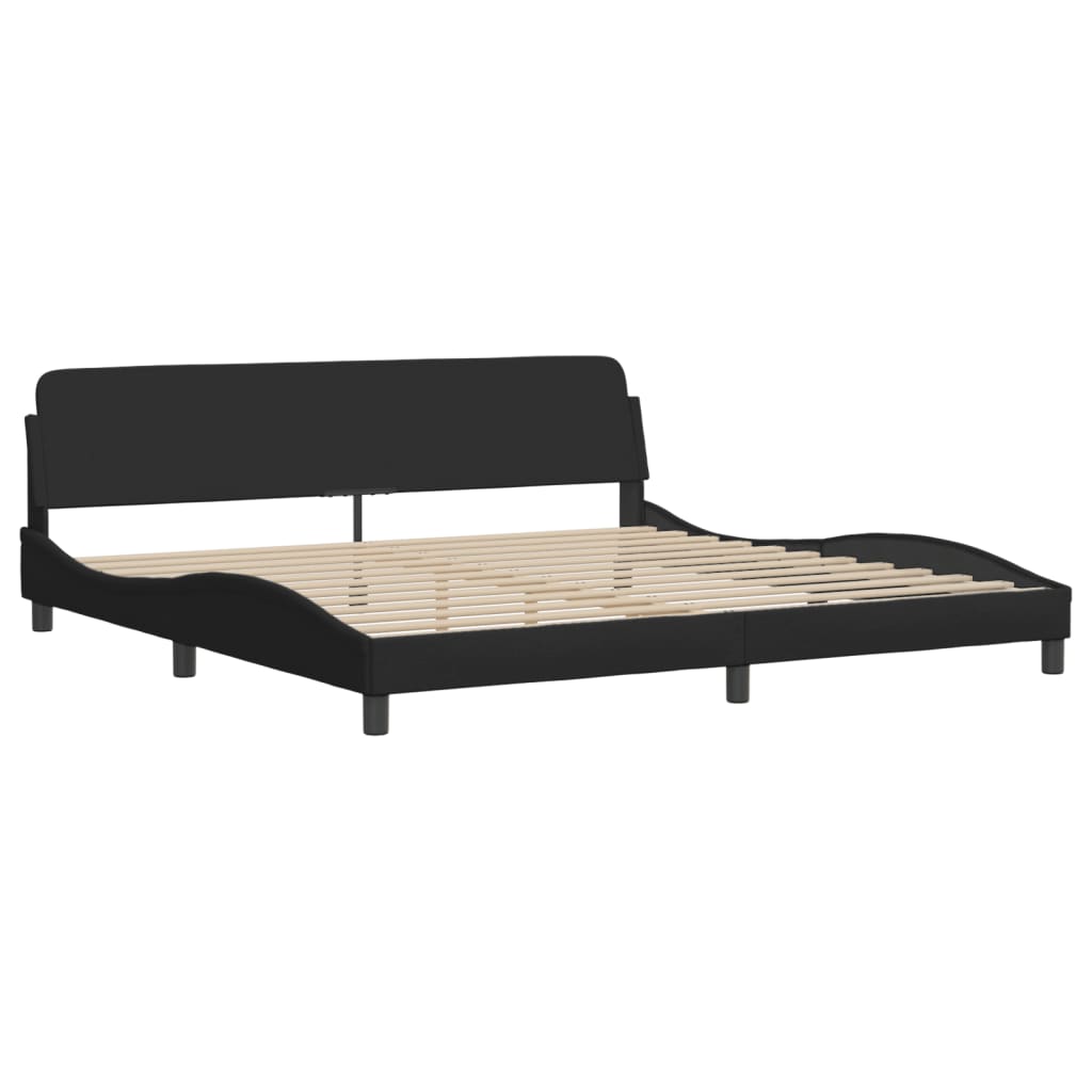 Bettgestell "Dover" Schwarz 200x200 cm Stoff