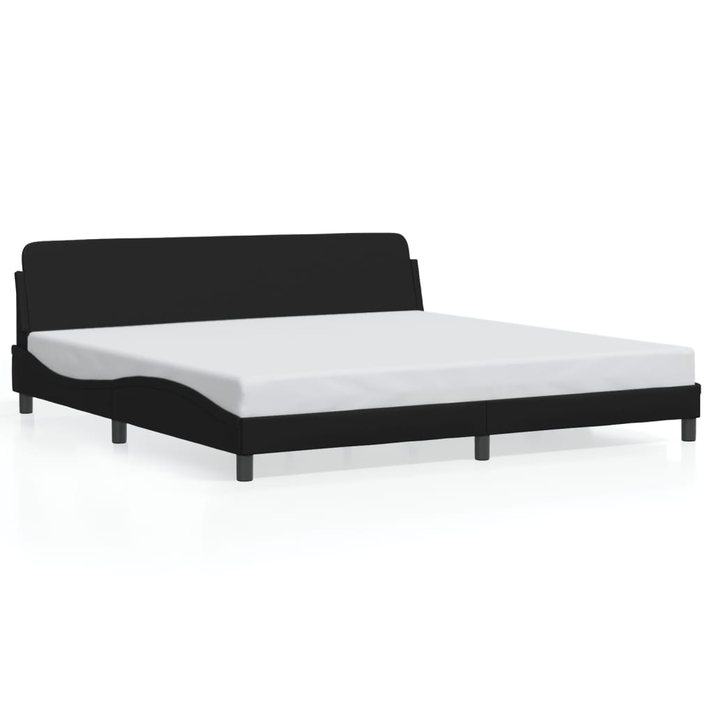 Bettgestell "Dover" Schwarz 200x200 cm Kunstleder
