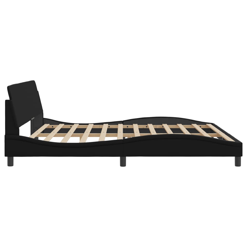 Bettgestell "Dover" Schwarz 200x200 cm Kunstleder