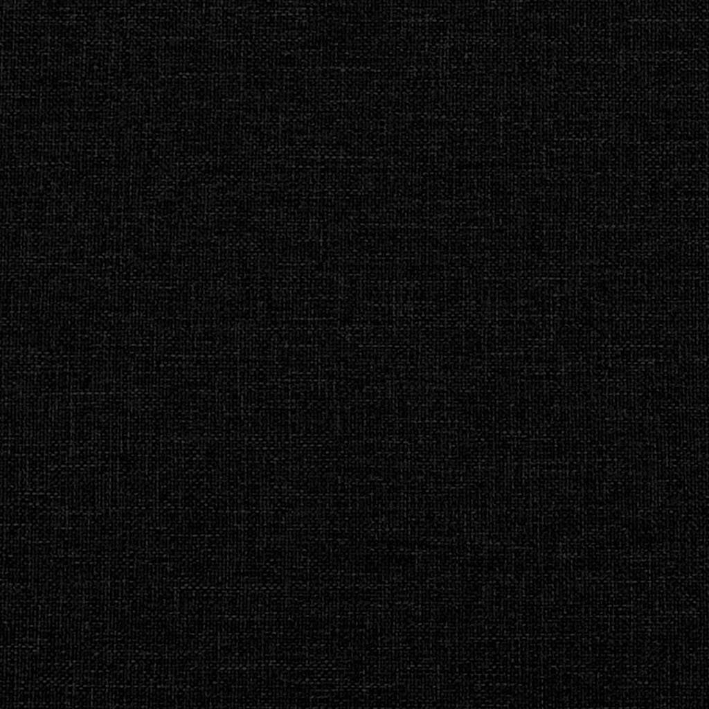 Schlafsofa 2-Sitzer mit Fußhocker Schwarz Stoff