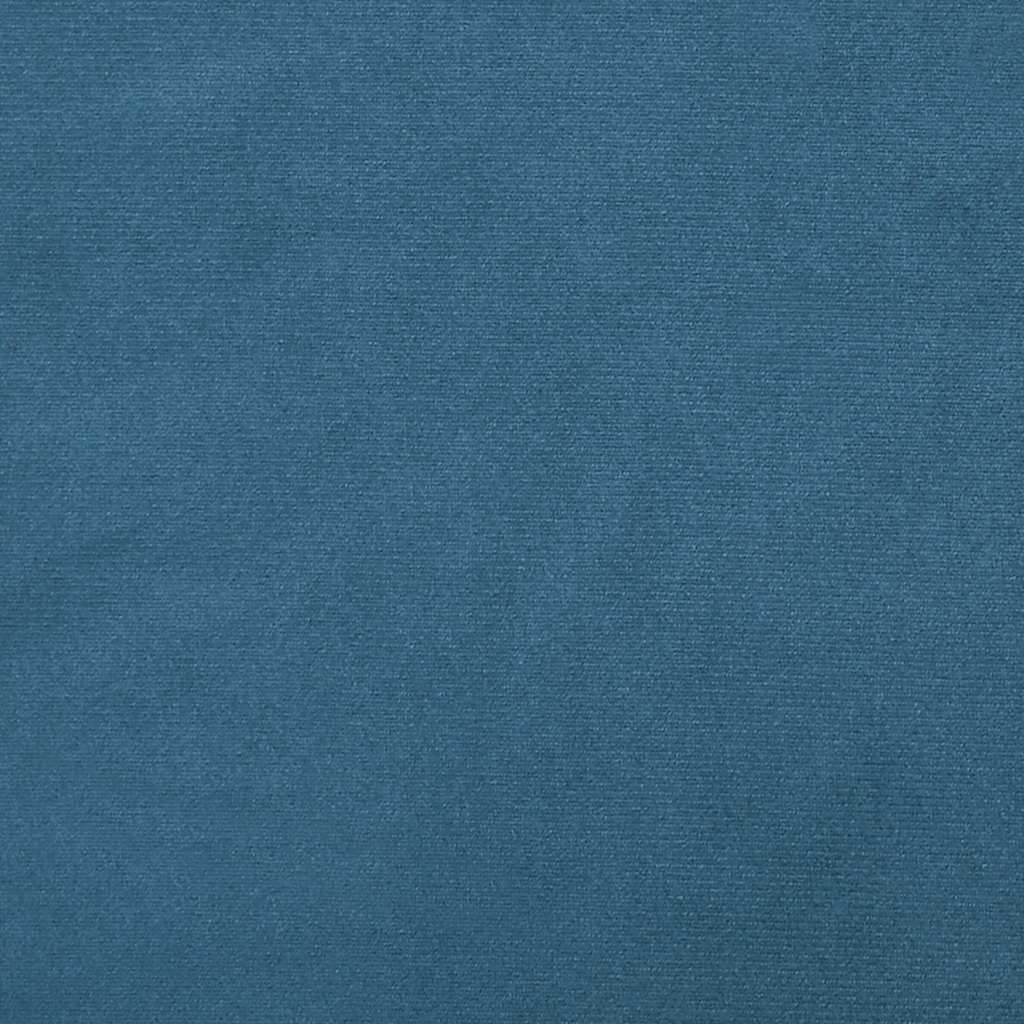 Schlafsofa 2-Sitzer mit Fußhocker Blau Samt