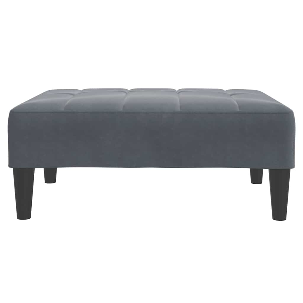 Schlafsofa 2-Sitzer mit Fußhocker Dunkelgrau Samt