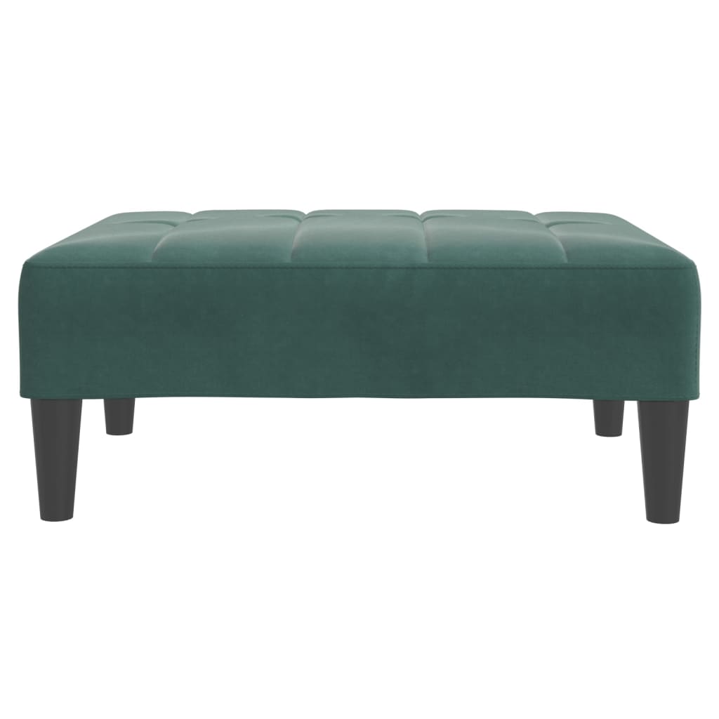 Schlafsofa 2-Sitzer mit Fußhocker Dunkelgrün Samt