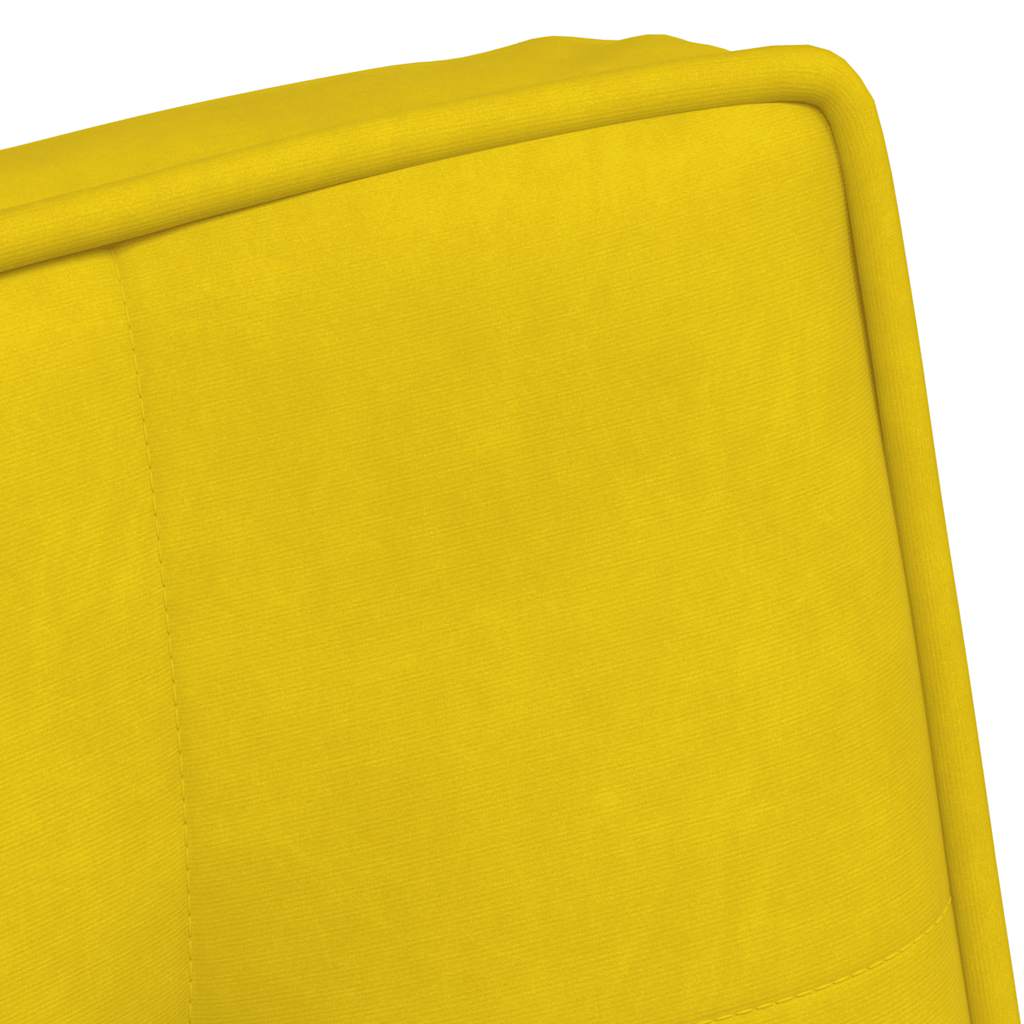 Relaxsessel mit Hocker Gelb Samt