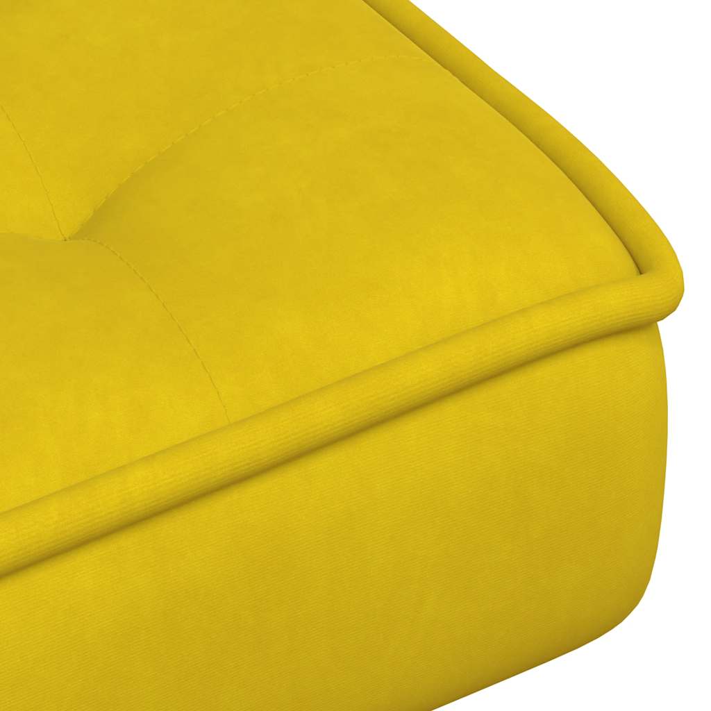 Relaxsessel mit Hocker Gelb Samt