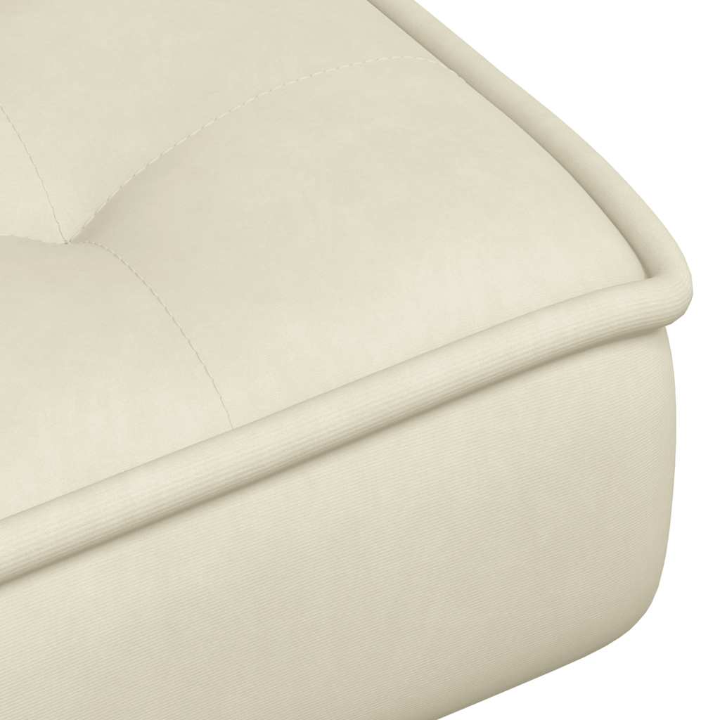 Relaxsessel mit Hocker Creme Samt