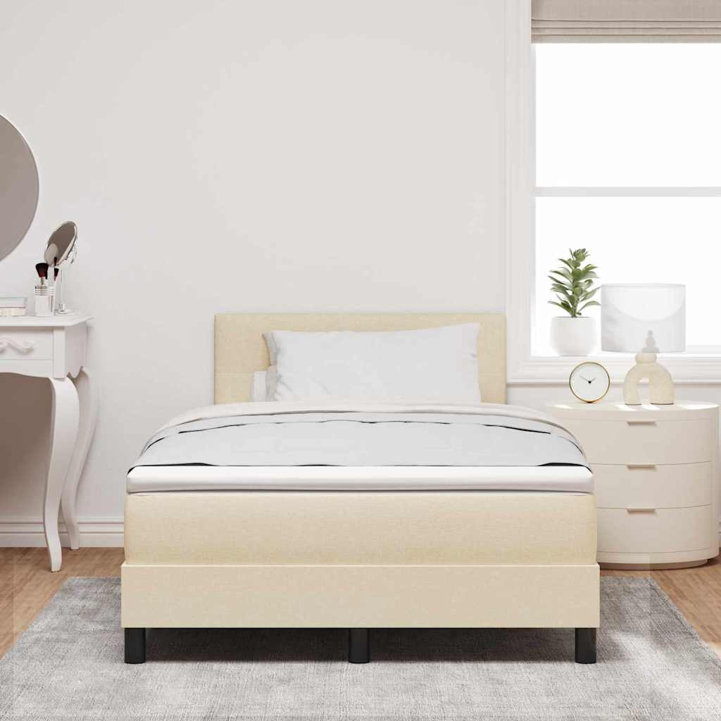 Boxspringbett mit Matratze Creme 120 x 200 cm Stoff