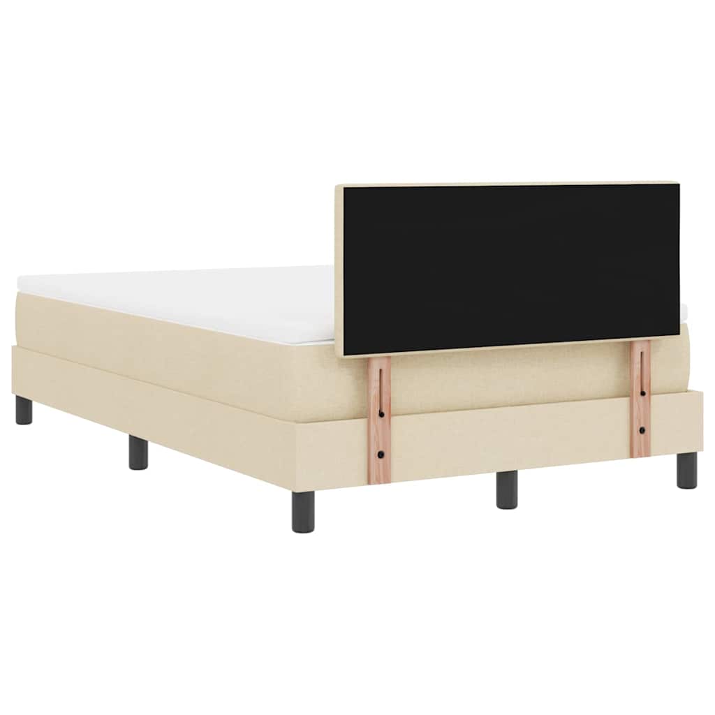 Boxspringbett mit Matratze Creme 120 x 200 cm Stoff