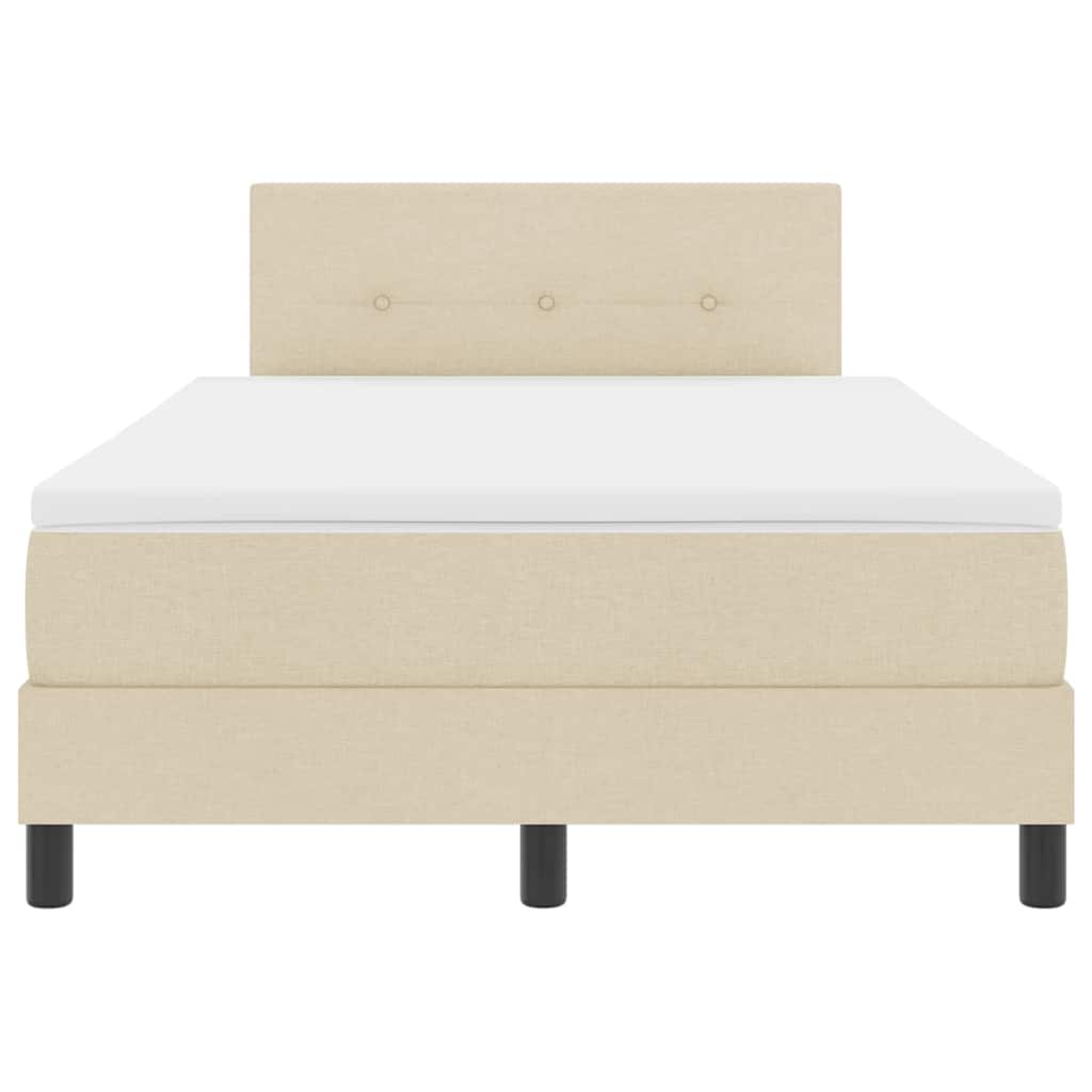 Boxspringbett mit Matratze Creme 120 x 200 cm Stoff