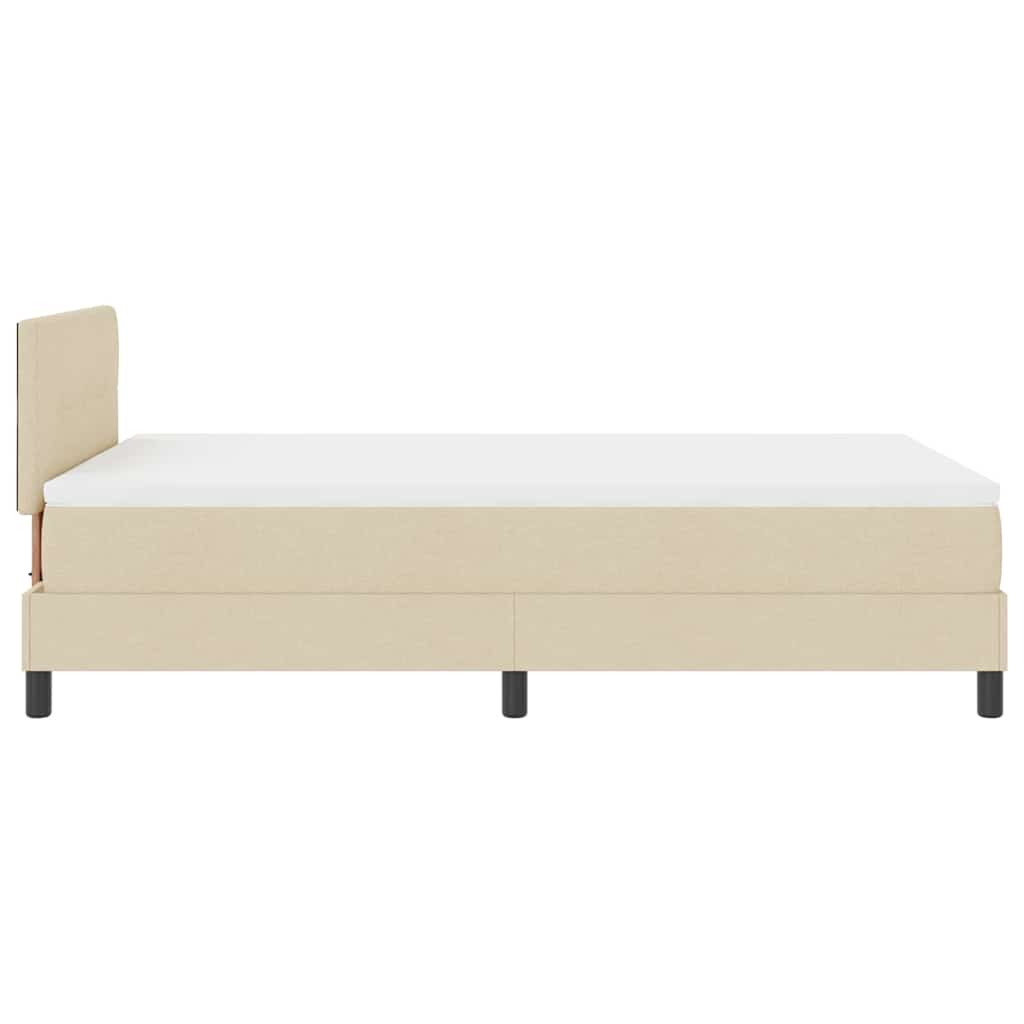 Boxspringbett mit Matratze Creme 120 x 200 cm Stoff