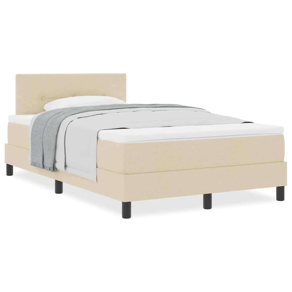 Boxspringbett mit Matratze Creme 120 x 200 cm Stoff