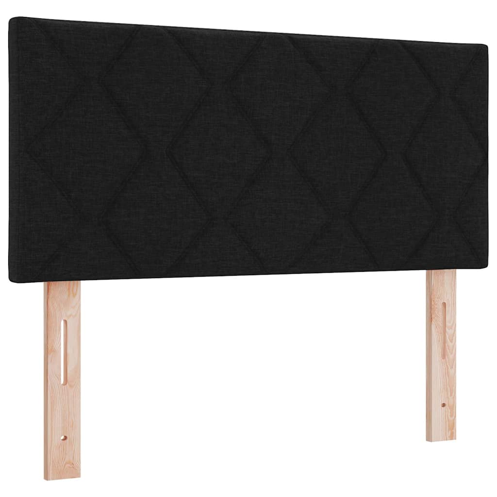 Boxspringbett mit Matratze Schwarz 90 x 190 cm Stoff