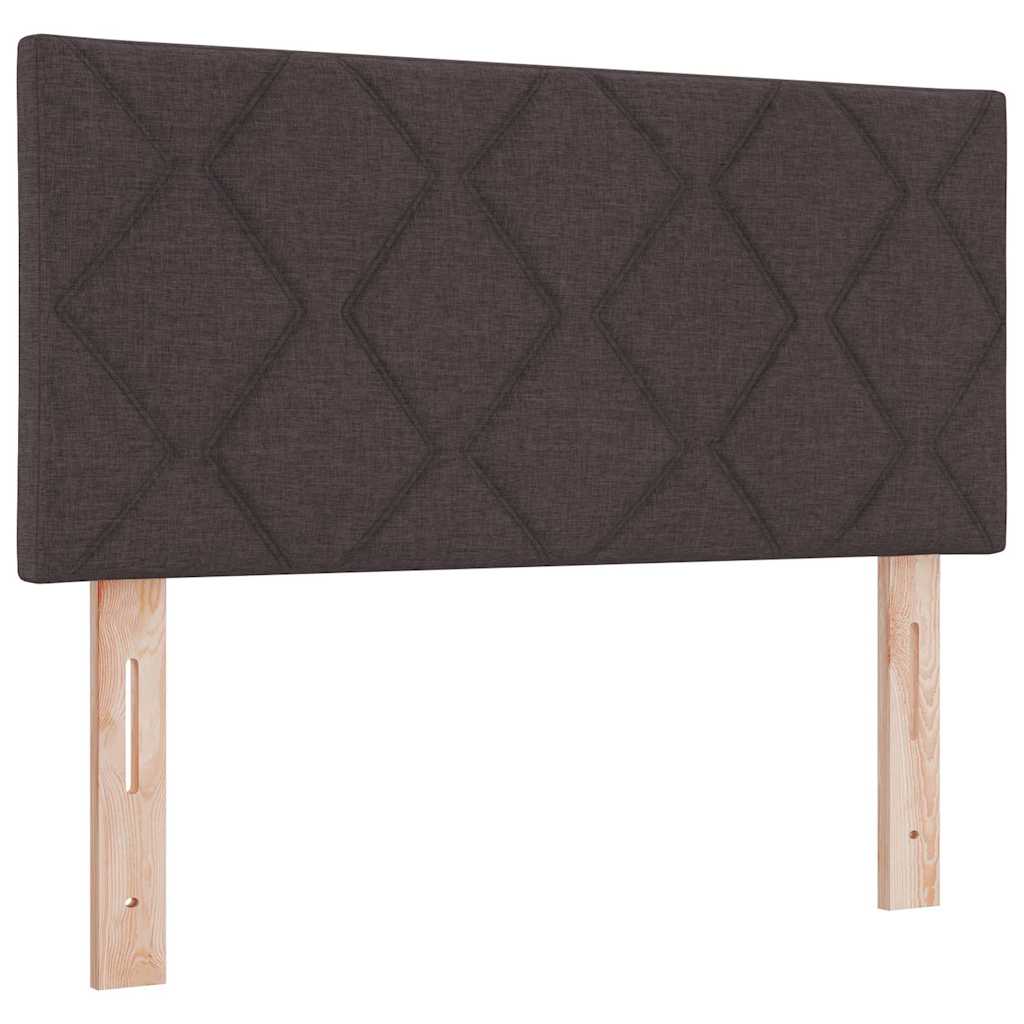 Boxspringbett mit Matratze Dunkelbraun 100 x 200 cm Stoff