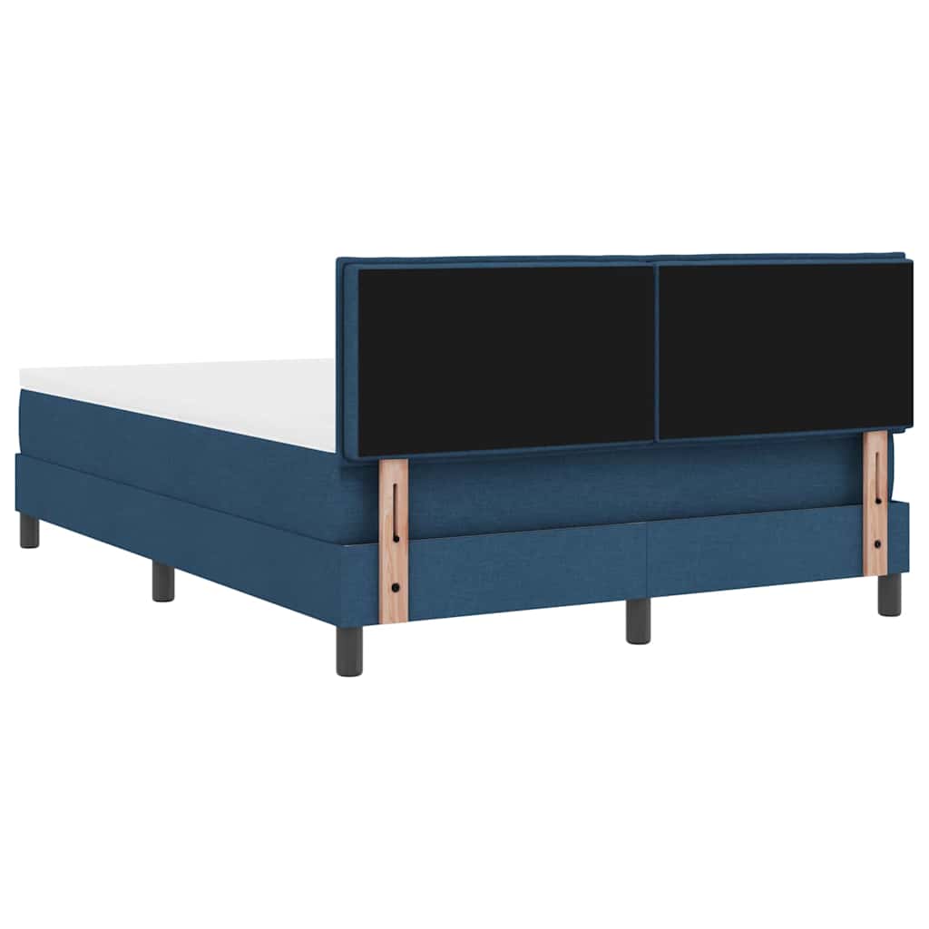 Boxspringbett mit Matratze mit Matratze Blau 140 x 190 cm Stoff