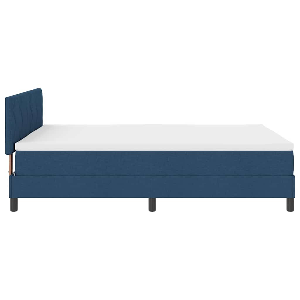Boxspringbett mit Matratze mit Matratze Blau 140 x 190 cm Stoff