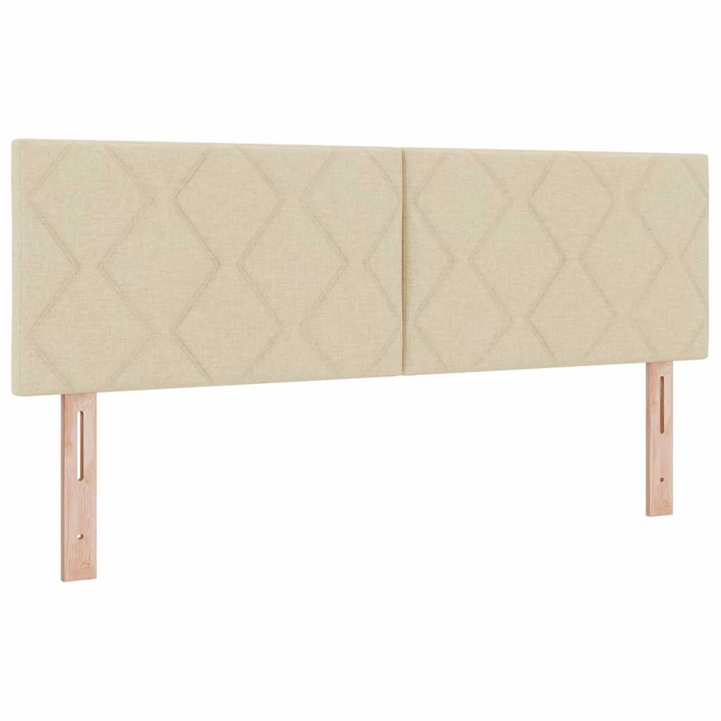 Boxspringbett mit Matratze Creme 140 x 200 cm Stoff