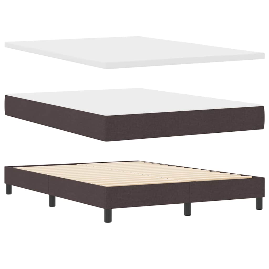 Boxspringbett mit Matratze Dunkelbraun 160 x 200 cm Stoff
