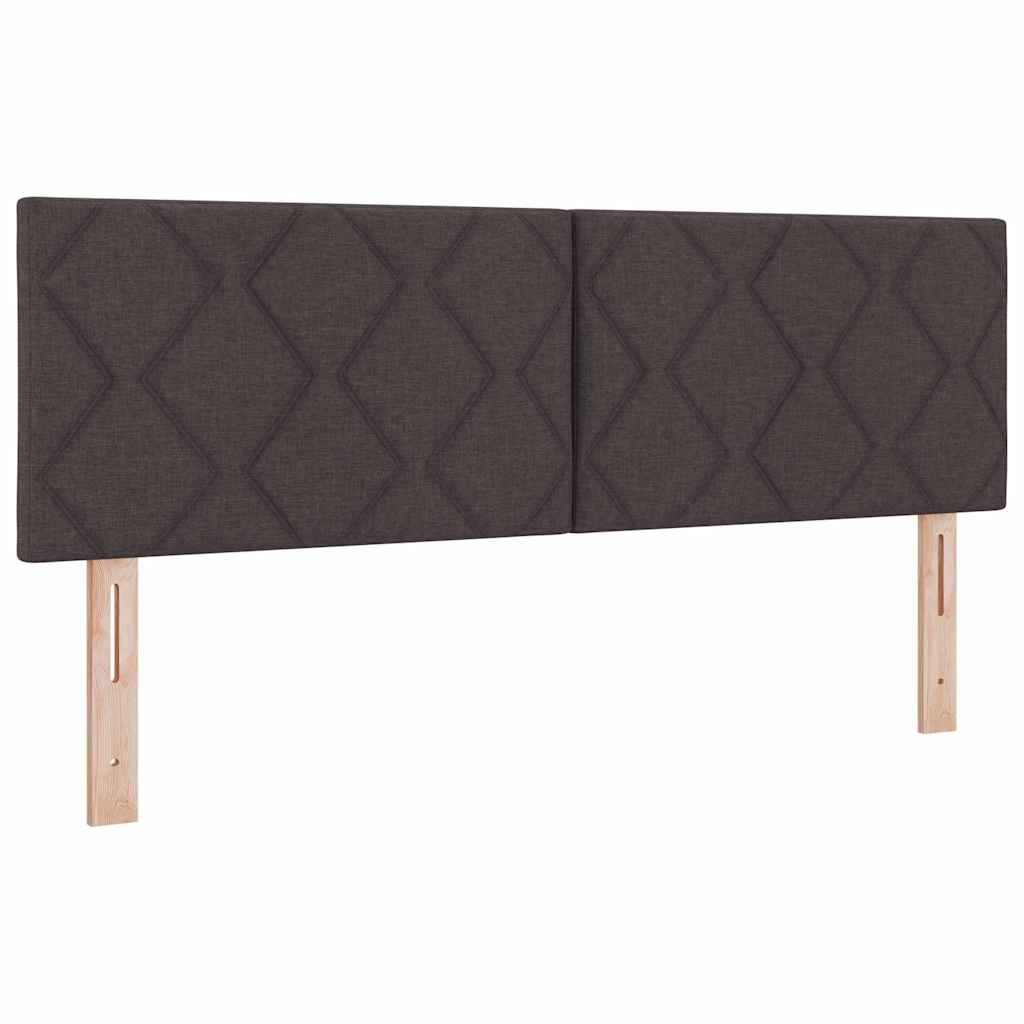 Boxspringbett mit Matratze Dunkelbraun 160 x 200 cm Stoff