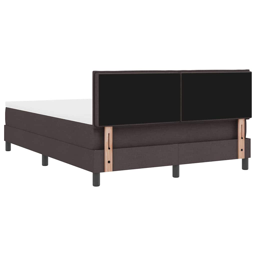 Boxspringbett mit Matratze Dunkelbraun 160 x 200 cm Stoff