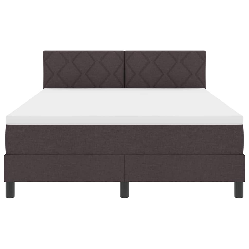 Boxspringbett mit Matratze Dunkelbraun 160 x 200 cm Stoff