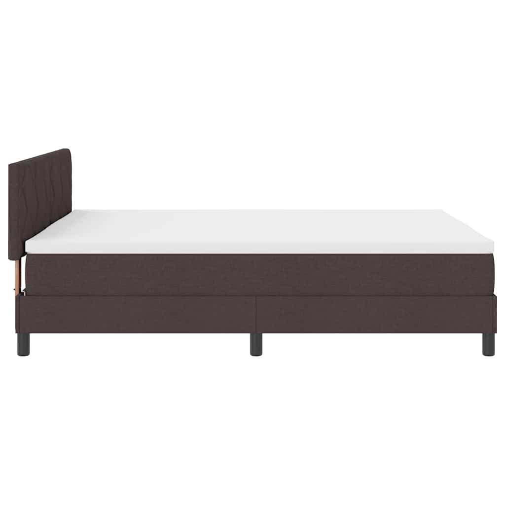 Boxspringbett mit Matratze Dunkelbraun 160 x 200 cm Stoff