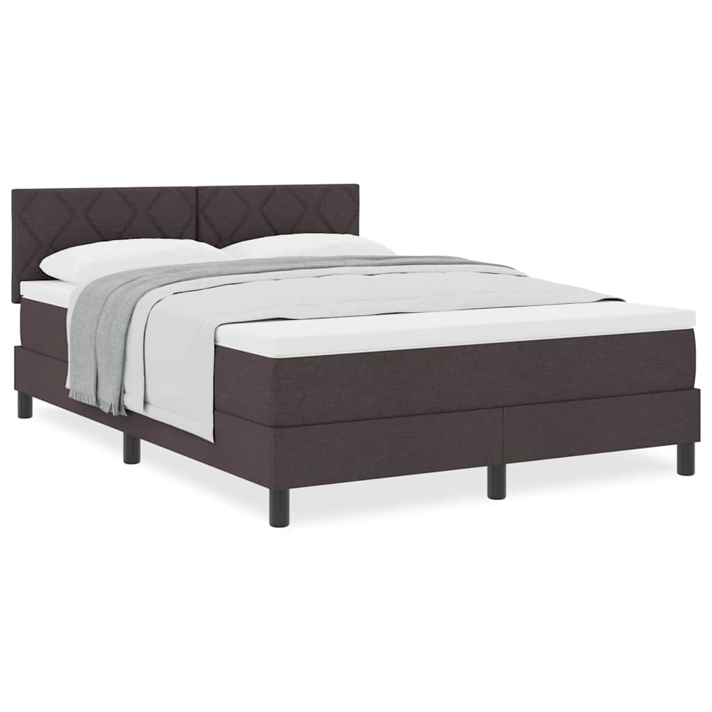 Boxspringbett mit Matratze Dunkelbraun 160 x 200 cm Stoff