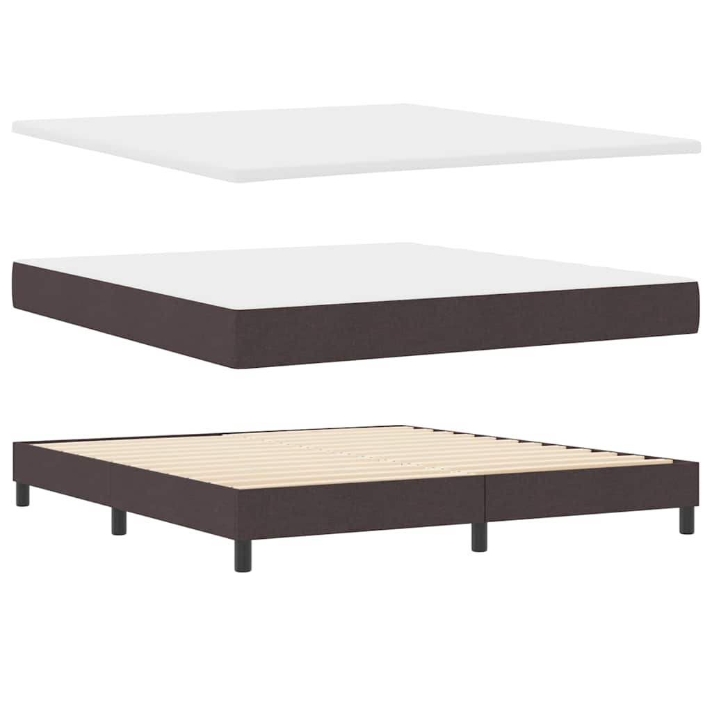Boxspringbett mit Matratze Dunkelbraun 180 x 200 cm Stoff