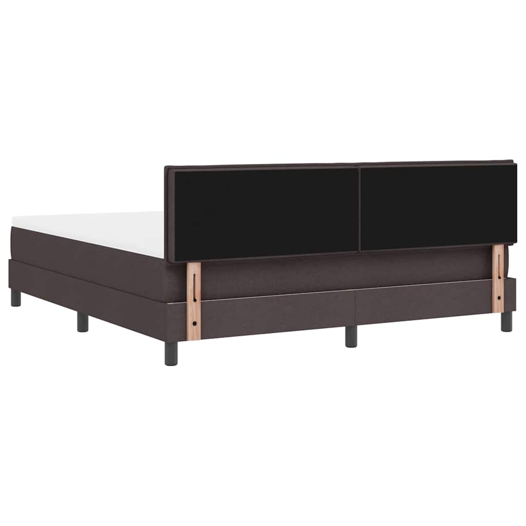 Boxspringbett mit Matratze Dunkelbraun 180 x 200 cm Stoff