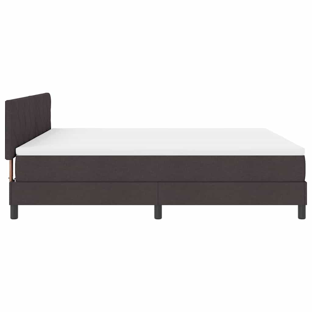 Boxspringbett mit Matratze Dunkelbraun 180 x 200 cm Stoff