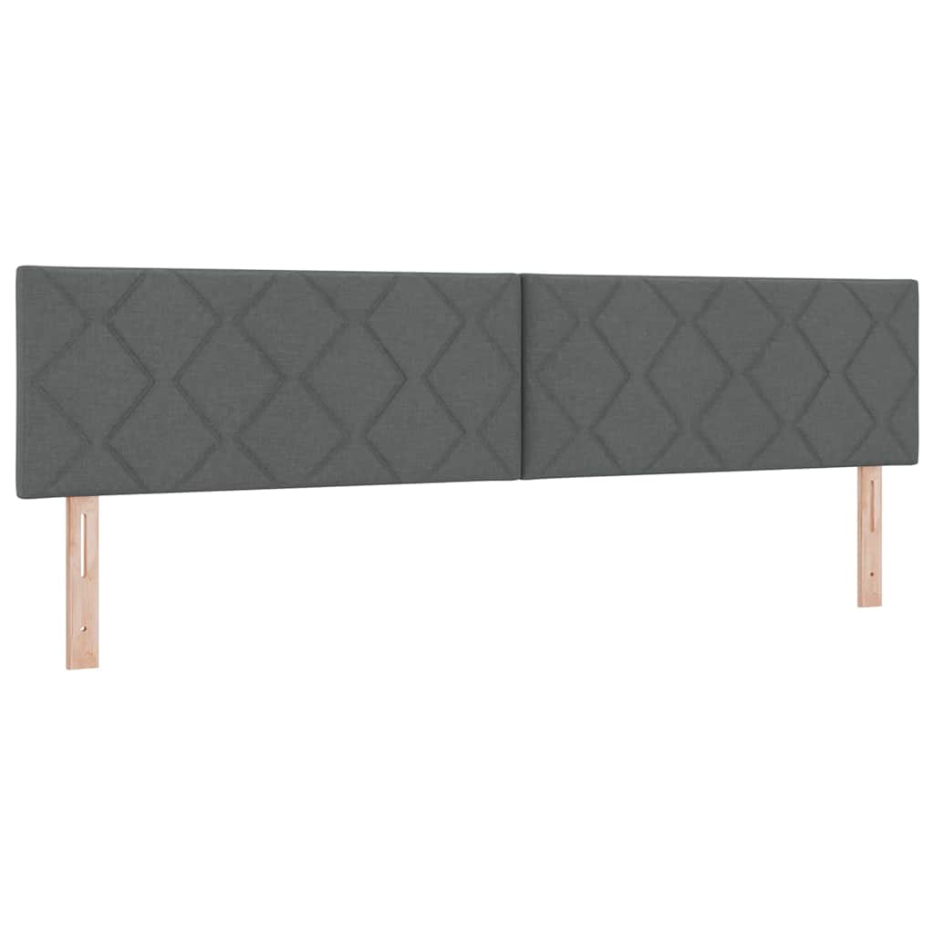 Boxspringbett mit Matratze Dunkelgrau 200 x 200 cm Stoff