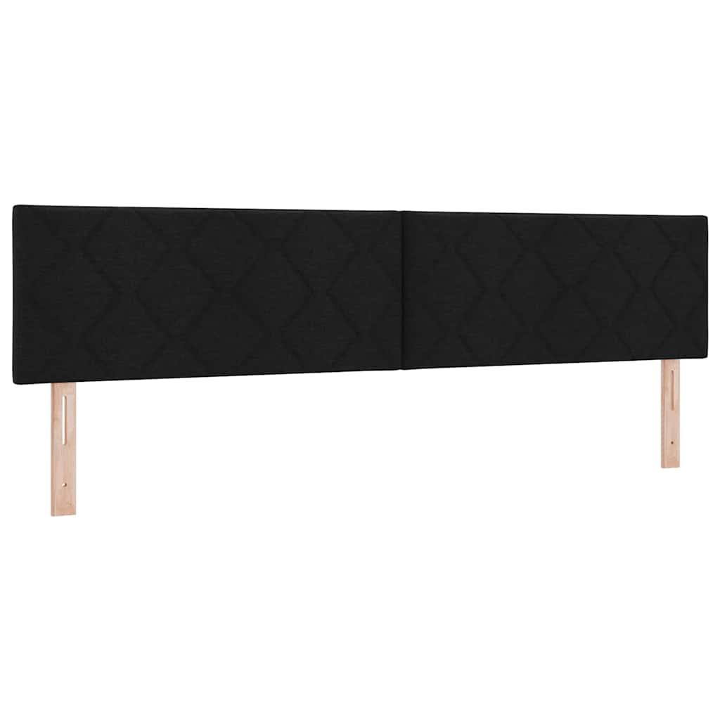 Boxspringbett mit Matratze Schwarz 200 x 200 cm Stoff